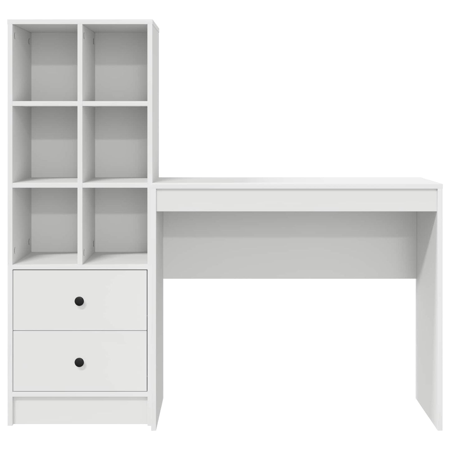 vidaXL Γραφείο Λευκό 135,5 x 40 x 127 εκ 2 τμχ.