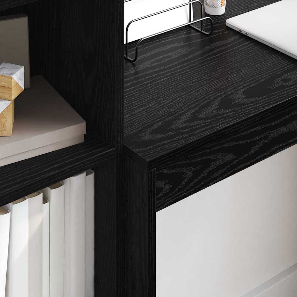 vidaXL Γραφείο με αποθηκευτικό χώρο 2 pcs Μαύρη δρυς 90 x 40 x 76 εκ.