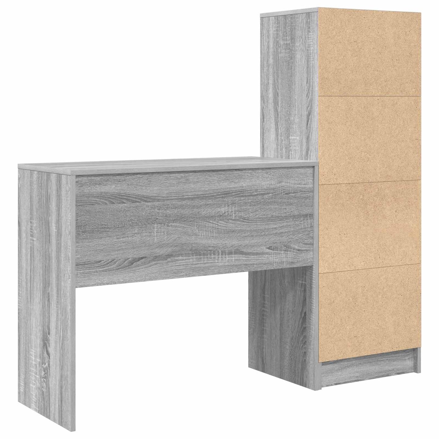 vidaXL Γραφείο Γκρίζο Σονομα 135,5 x 40 x 127 εκ 2 τμχ.