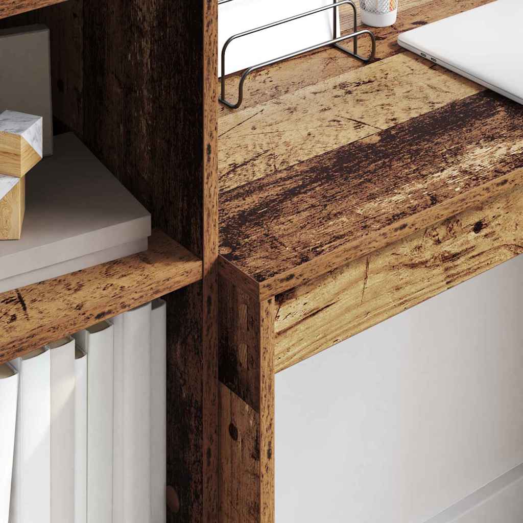 vidaXL Γραφείο με συρτάρι 2 pcs Παλιό ξύλο
