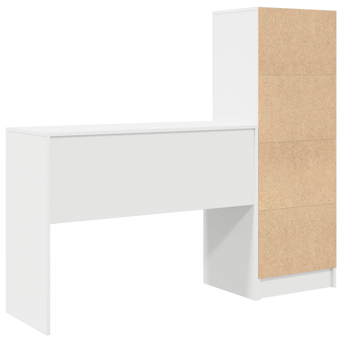 vidaXL Γραφείο Λευκό 145,5 x 40 x 127 εκ 2 τμχ.