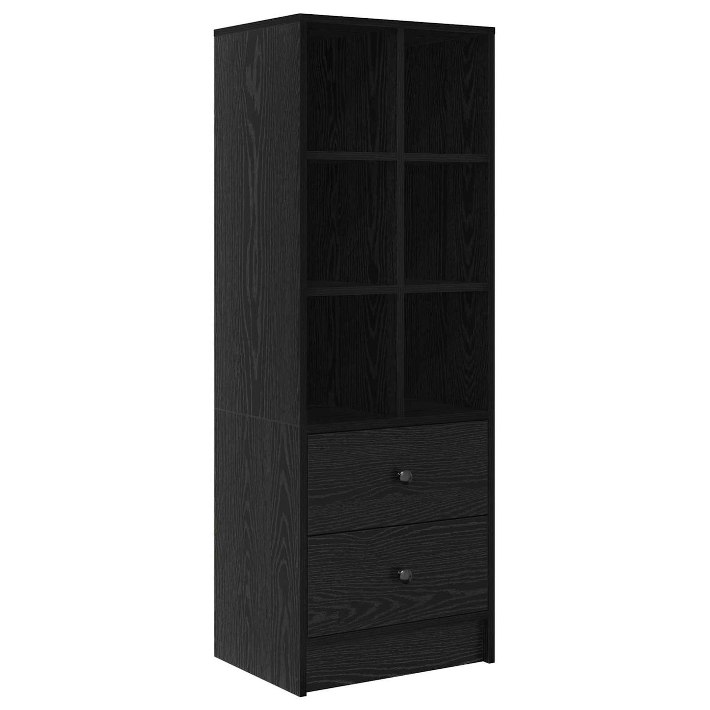 vidaXL Γραφείο Μαύρη Οξυά 145,5 x 40 x 127 εκ 2 τμχ.