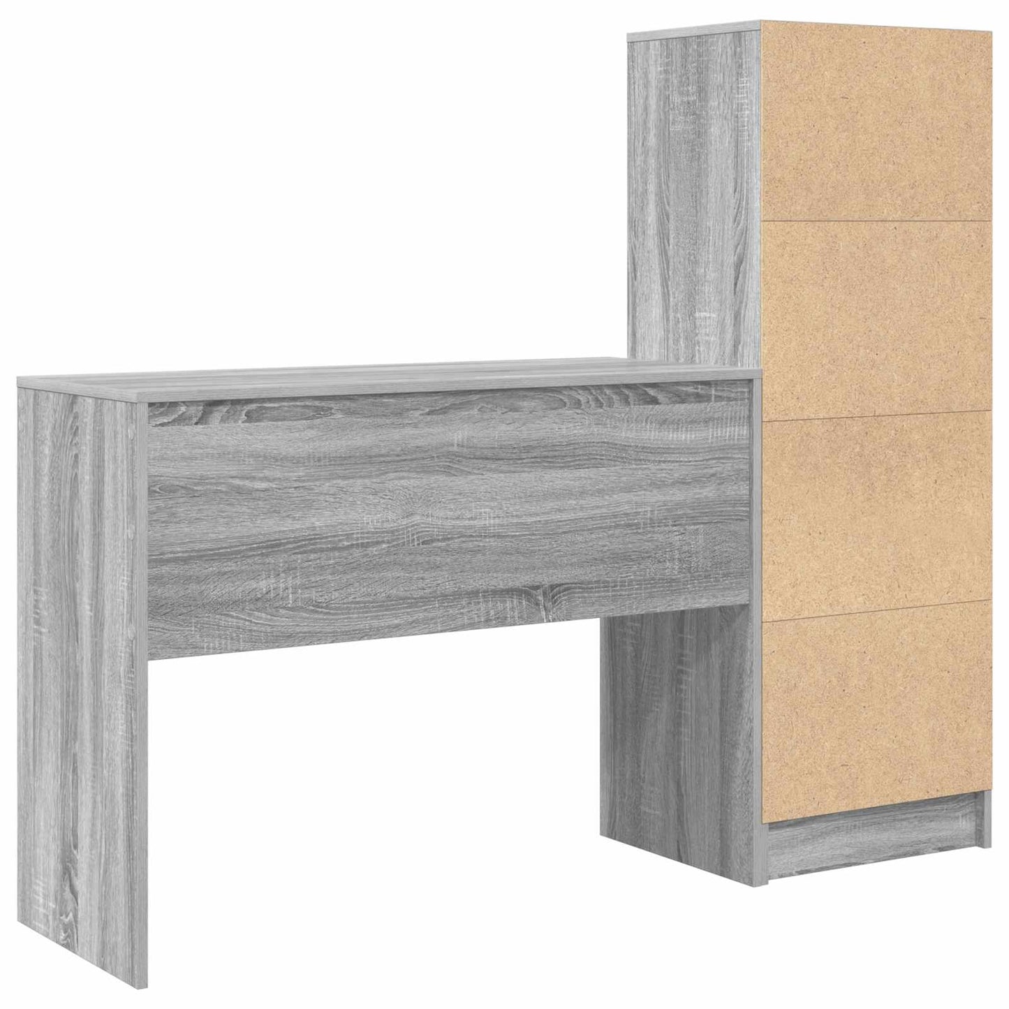 vidaXL Γραφείο Γκρίζο Σονομα 145,5 x 40 x 127 εκ 2 τμχ.