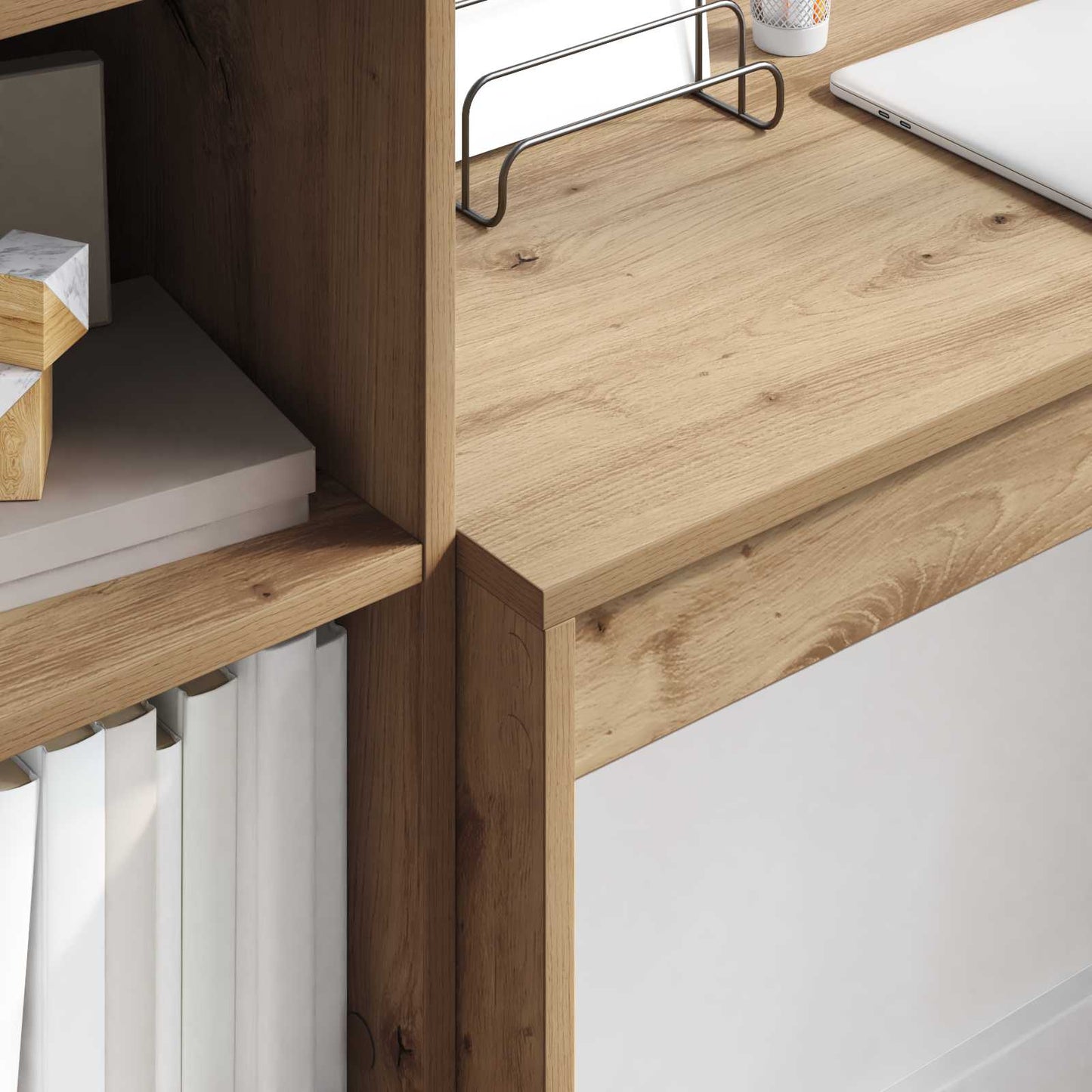 vidaXL Γραφείο Artisan Oak 145,5 x 40 x 127 εκ 2 τμχ.