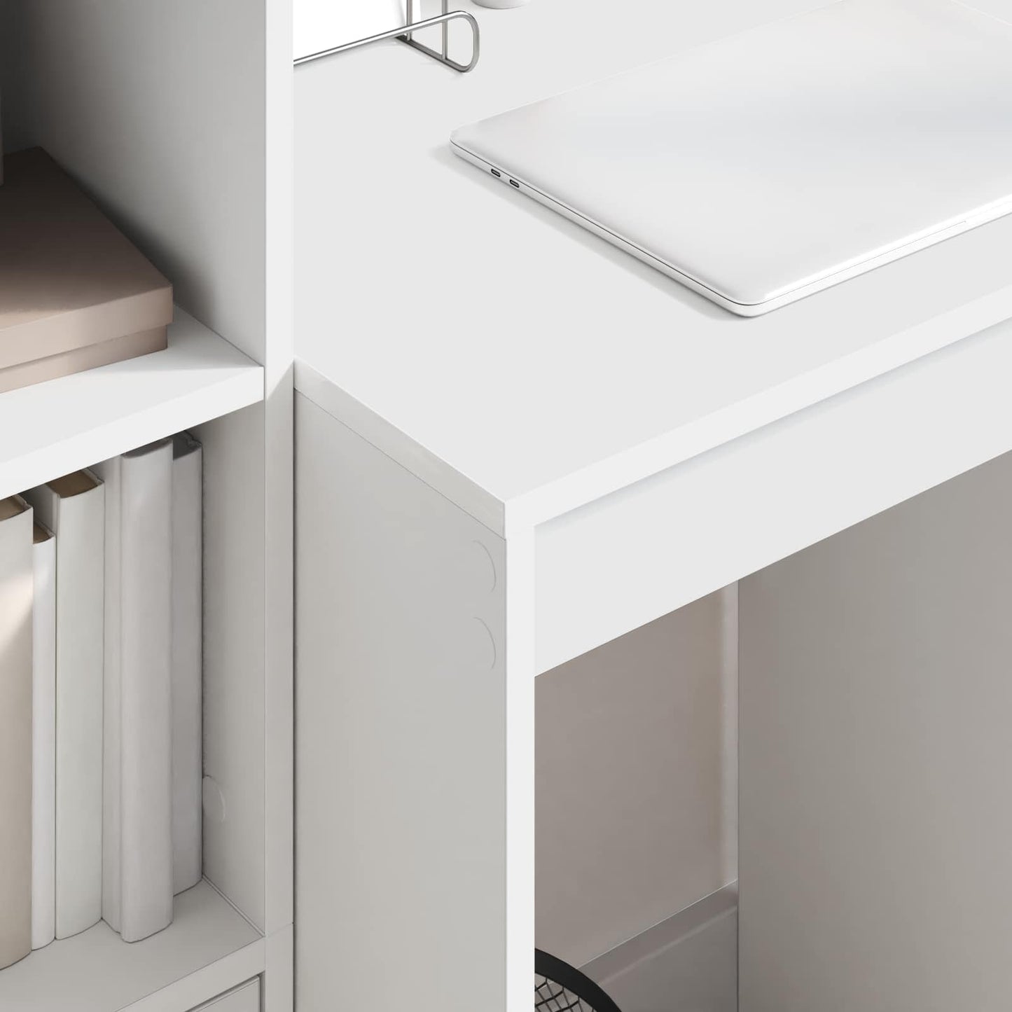 vidaXL Γραφείο Λευκό 145,5 x 40 x 127 εκ 2 τμχ.