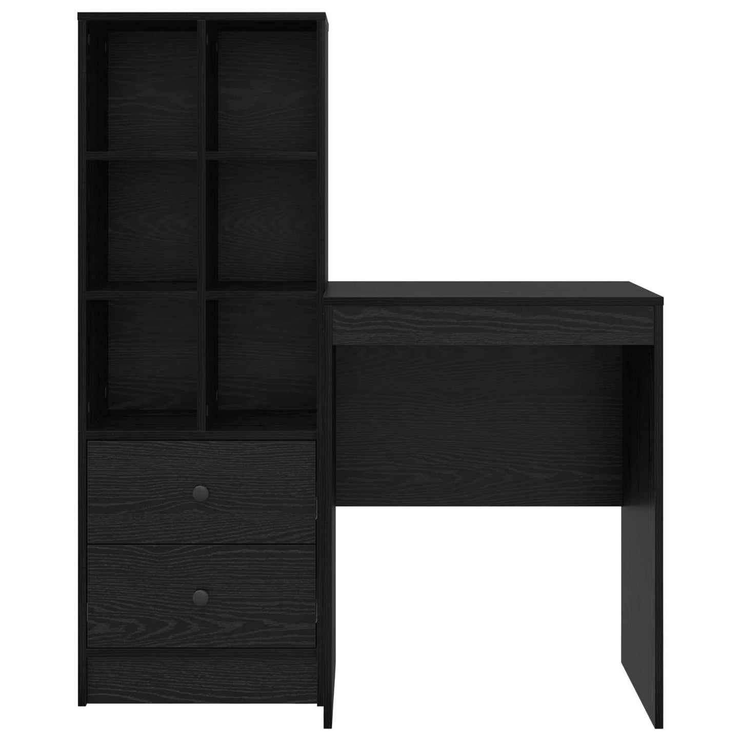 vidaXL Γραφείο Μαύρη Οξυά 105,5 x 50 x 127 εκ 2 τμχ.