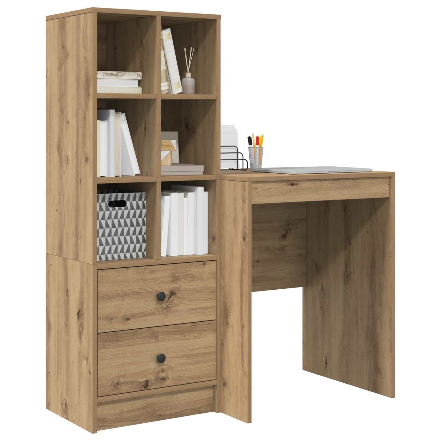 vidaXL Γραφείο Artisan Oak 105,5 x 50 x 127 εκ 2 τμχ.
