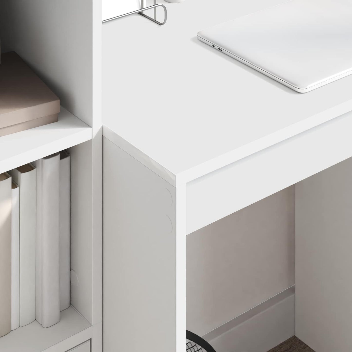 vidaXL Γραφείο Λευκό 115,5 x 50 x 127 εκ 2 τμχ.