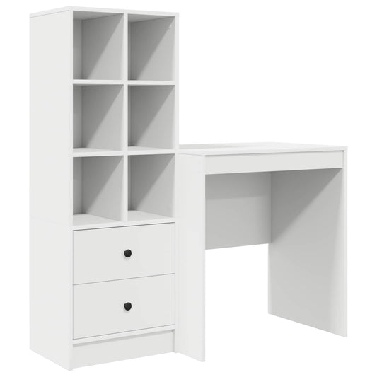 vidaXL Γραφείο Λευκό 115,5 x 50 x 127 εκ 2 τμχ.