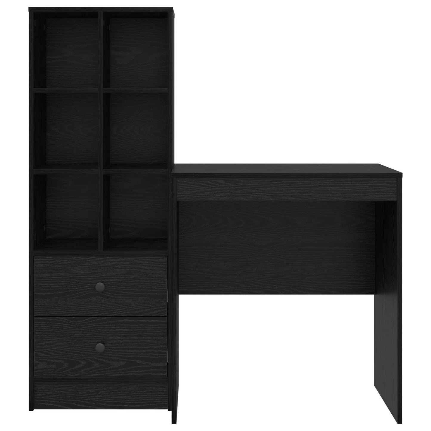 vidaXL Γραφείο Μαύρη Οξυά 115,5 x 50 x 127 εκ 2 τμχ.