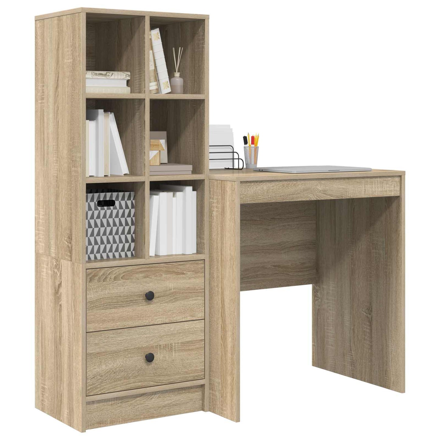 vidaXL Γραφείο Δρύς Sonoma 115,5 x 50 x 127 εκ 2 τμχ.