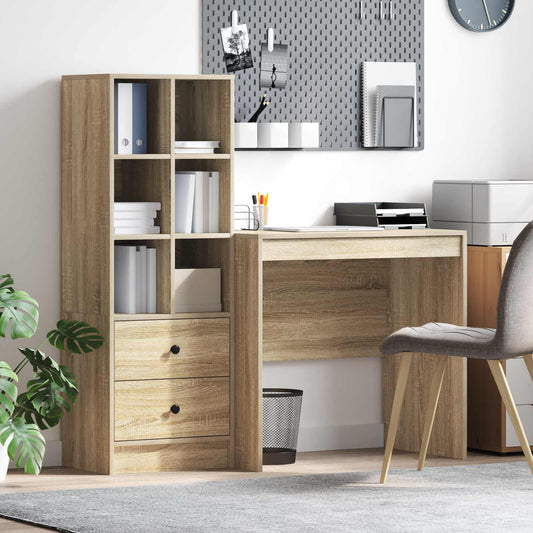vidaXL Γραφείο Δρύς Sonoma 125,5 x 50 x 127 εκ 2 τμχ.