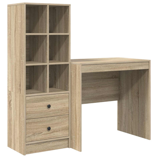 vidaXL Γραφείο Δρύς Sonoma 125,5 x 50 x 127 εκ 2 τμχ.
