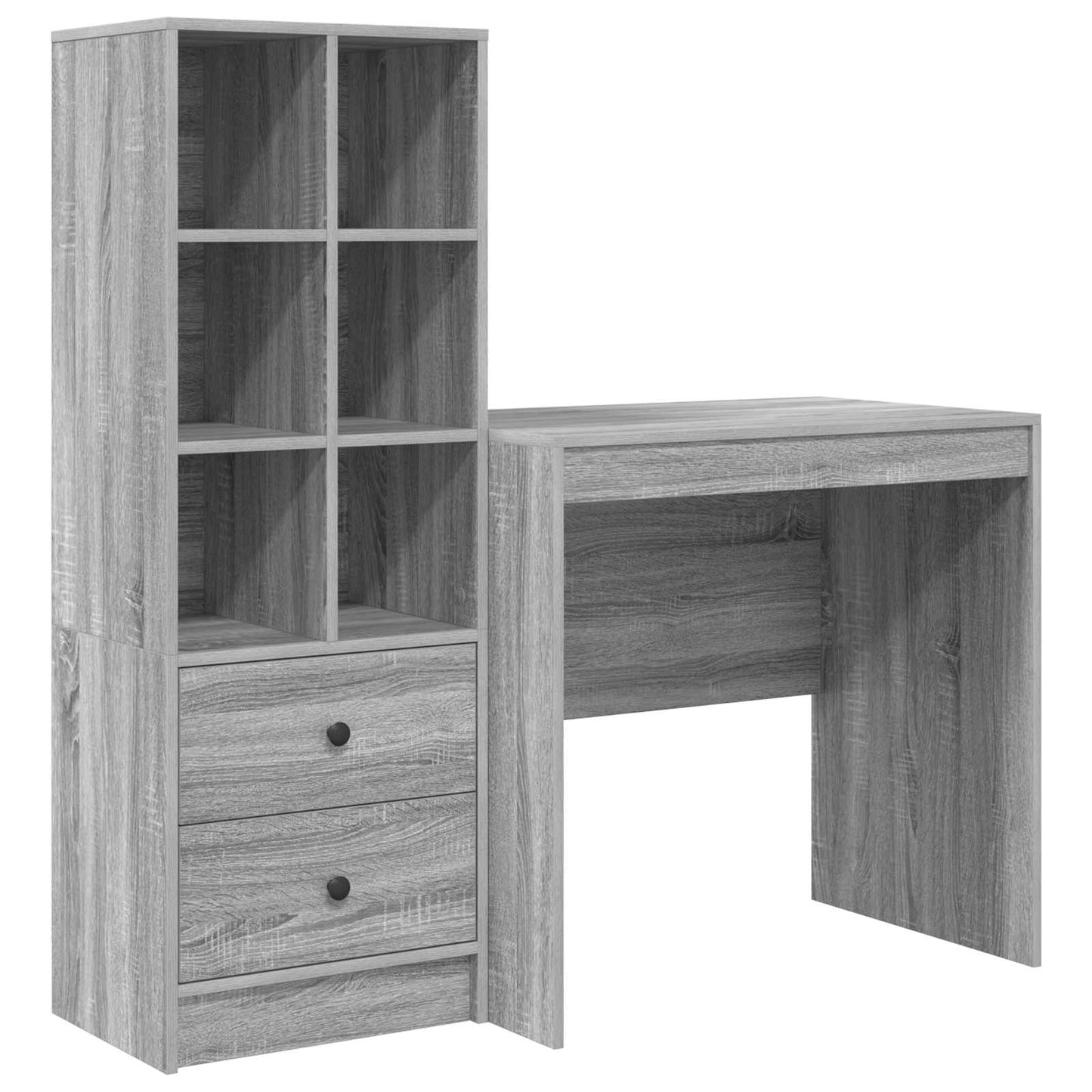 vidaXL Γραφείο Γκρίζο Σονομα 125,5 x 50 x 127 εκ 2 τμχ.