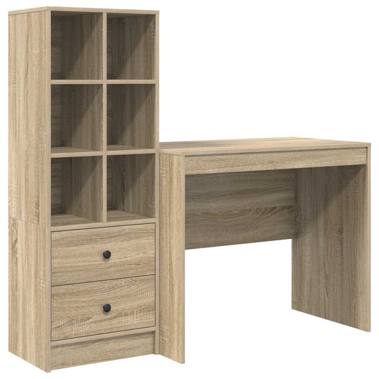 vidaXL Γραφείο Δρύς Sonoma 135,5 x 50 x 127 εκ 2 τμχ.