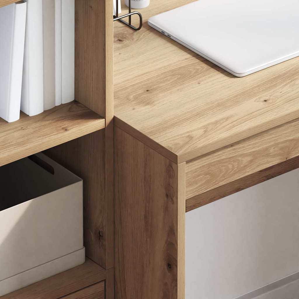 vidaXL Γραφείο με αποθηκευτικό χώρο με συρτάρι 2 pcs artisan δρυς