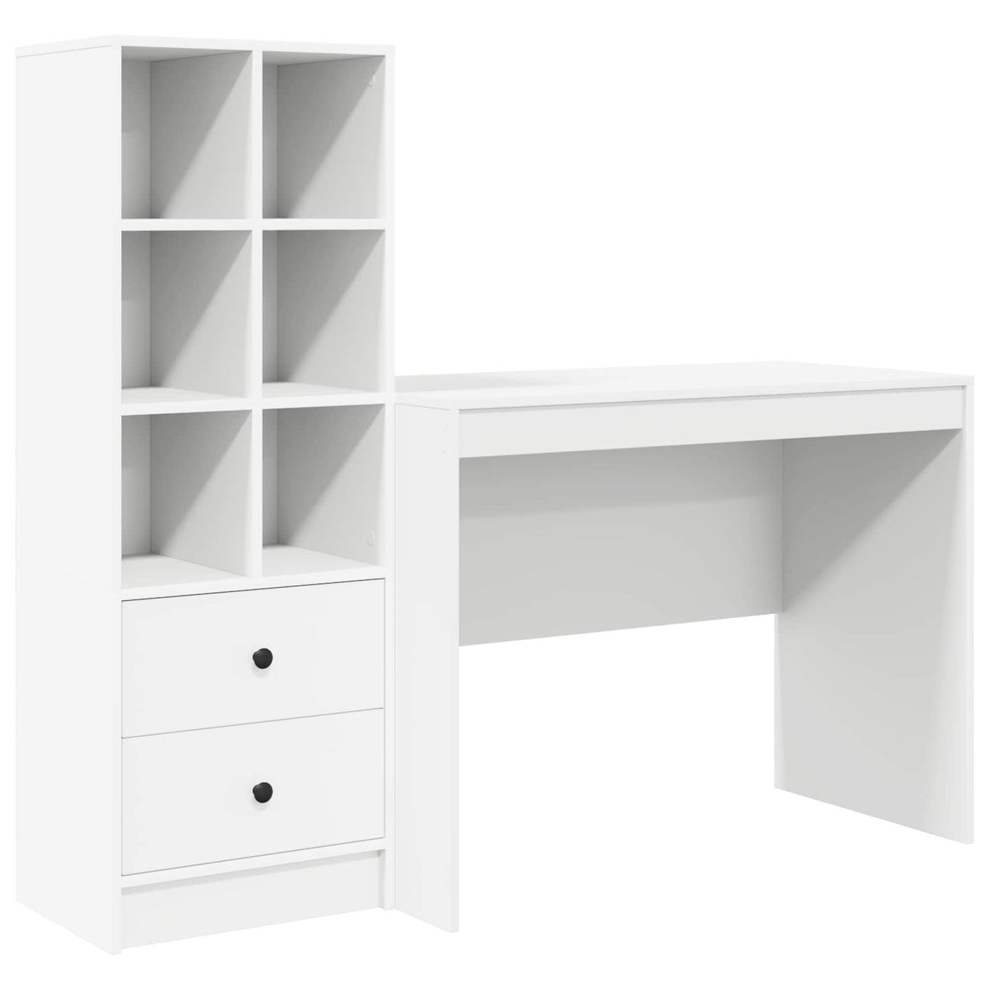 vidaXL Γραφείο Λευκό 145.5 x 50 x 127 εκ 2 τμχ.
