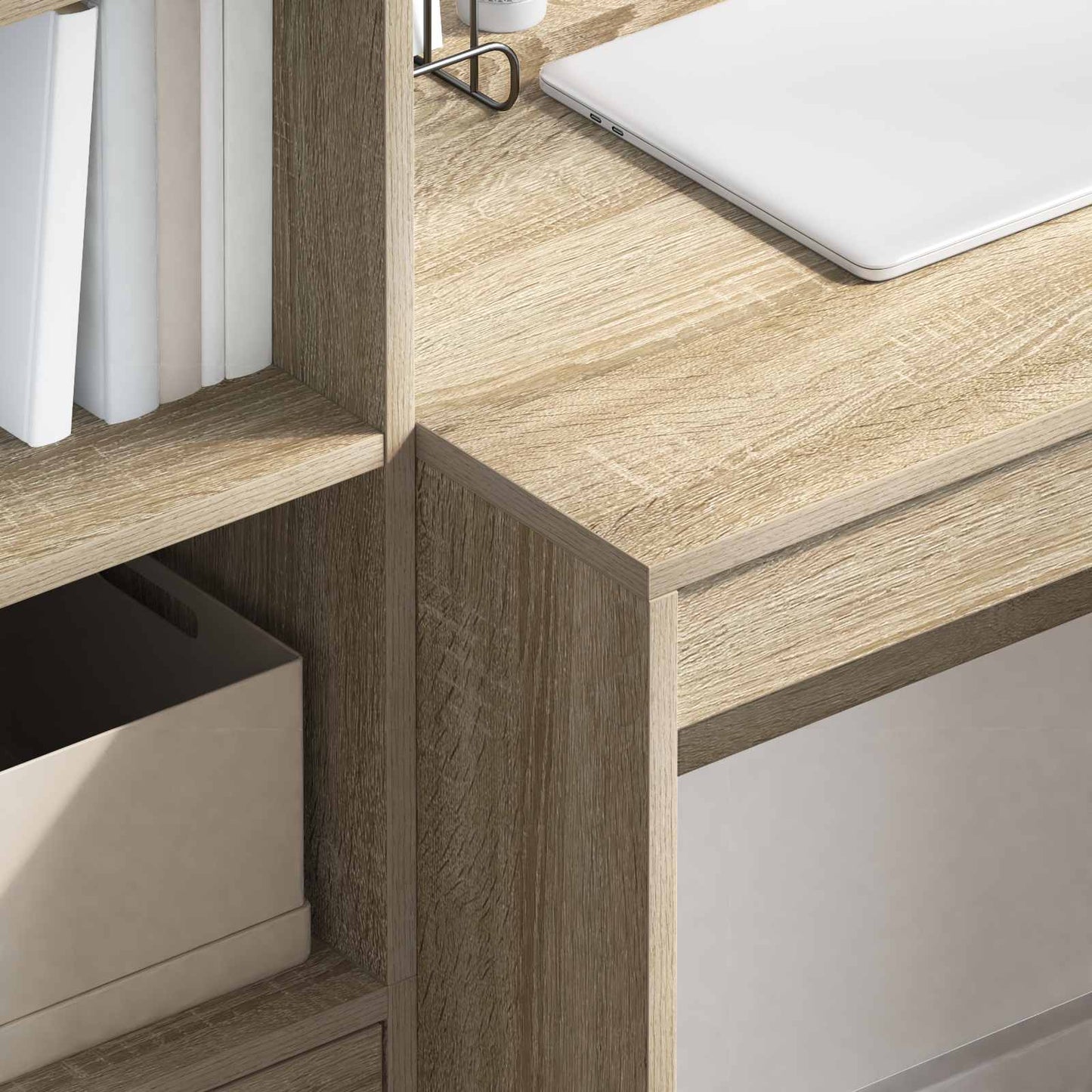 vidaXL Γραφείο Δρύς Sonoma 145.5 x 50 x 127 εκ 2 τμχ.
