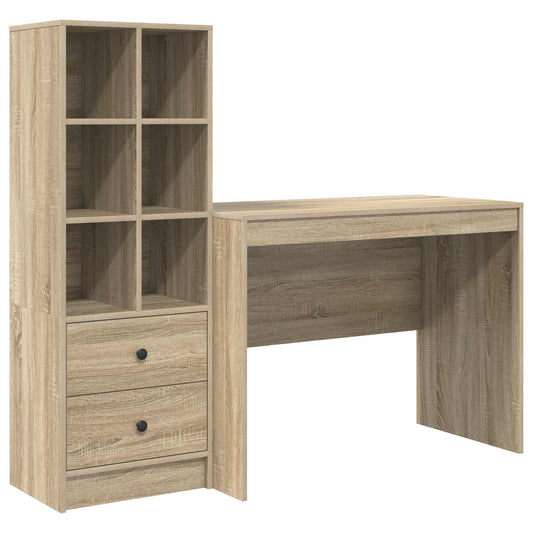 vidaXL Γραφείο Δρύς Sonoma 145.5 x 50 x 127 εκ 2 τμχ.