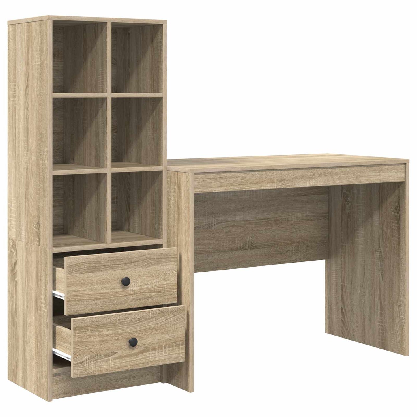 vidaXL Γραφείο Δρύς Sonoma 145.5 x 50 x 127 εκ 2 τμχ.