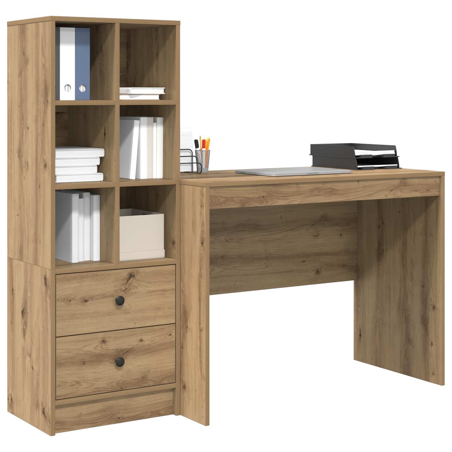 vidaXL Γραφείο Artisan Oak 145.5 x 50 x 127 εκ 2 τμχ.