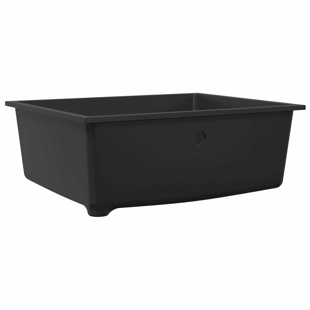 vidaXL Σιντρινο κουζίνας Μαύρο 54 x 44 x 20 εκ. Γρανίτης