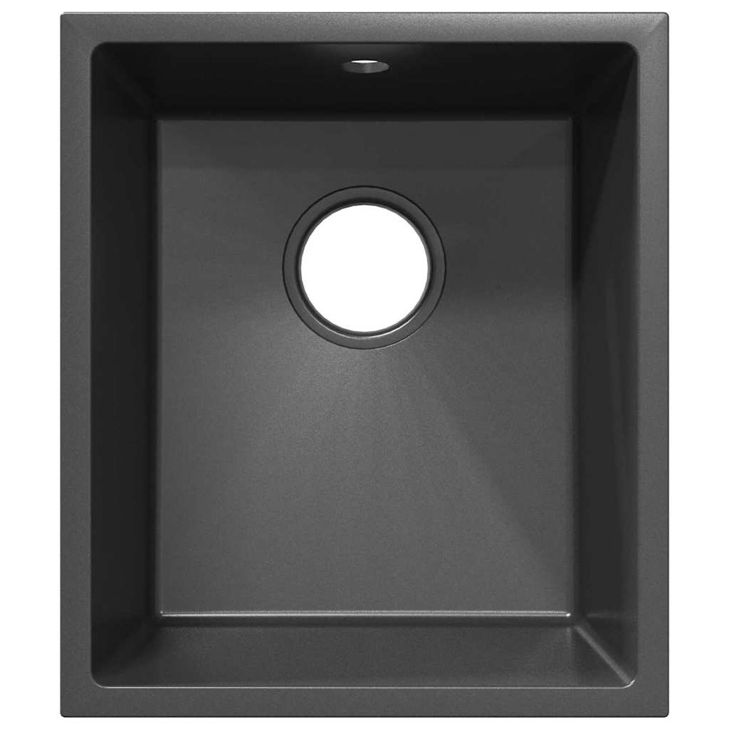 vidaXL Νιπτήρας Κουζίνας με Τρύπα Υπερχείλισης Γκρι Γρανίτη