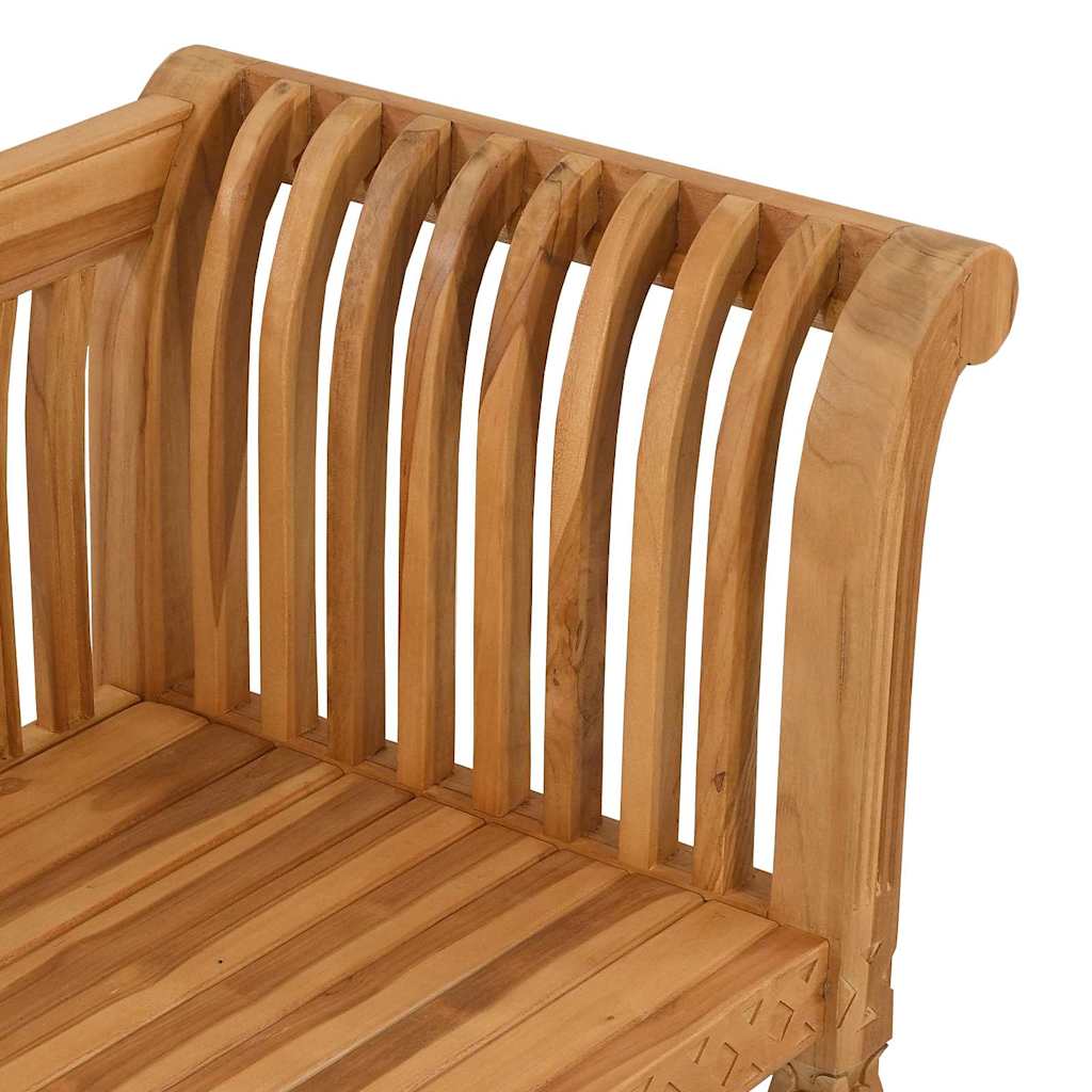 vidaXL παγκάκι Καφέ 127,5 x 52 x 80 εκ Μασίφ ξύλο teak