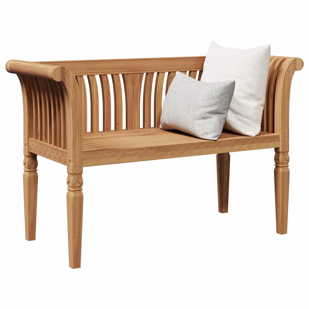 vidaXL παγκάκι Καφέ 127,5 x 52 x 80 εκ Μασίφ ξύλο teak