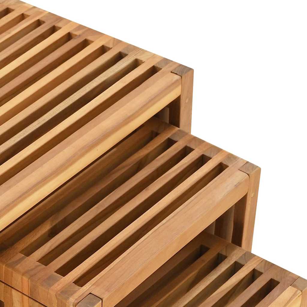 vidaXL Πλευρικό Τραπέζι Κήπου 3 τμχ. Καφέ 33 x 44,5 x 51 εκ