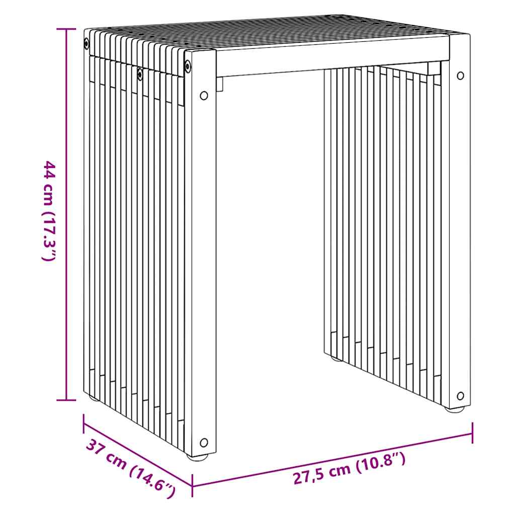 vidaXL Πλευρικό Τραπέζι Κήπου 3 τμχ. Καφέ 33 x 44,5 x 51 εκ