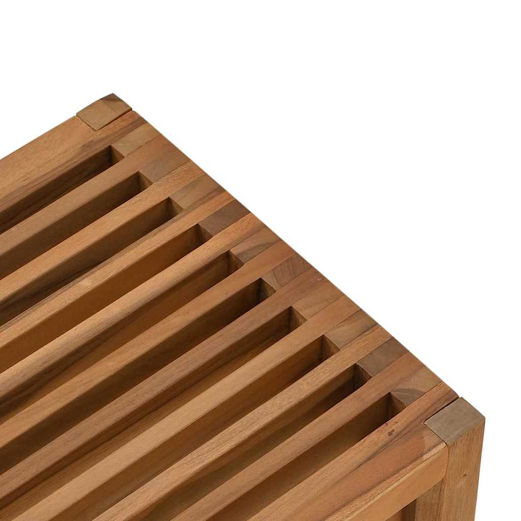 vidaXL Πλευρικό Τραπέζι Κήπου Καφέ 50 x 32,5 x 35 εκ Στερεό Ξύλο Τίκ