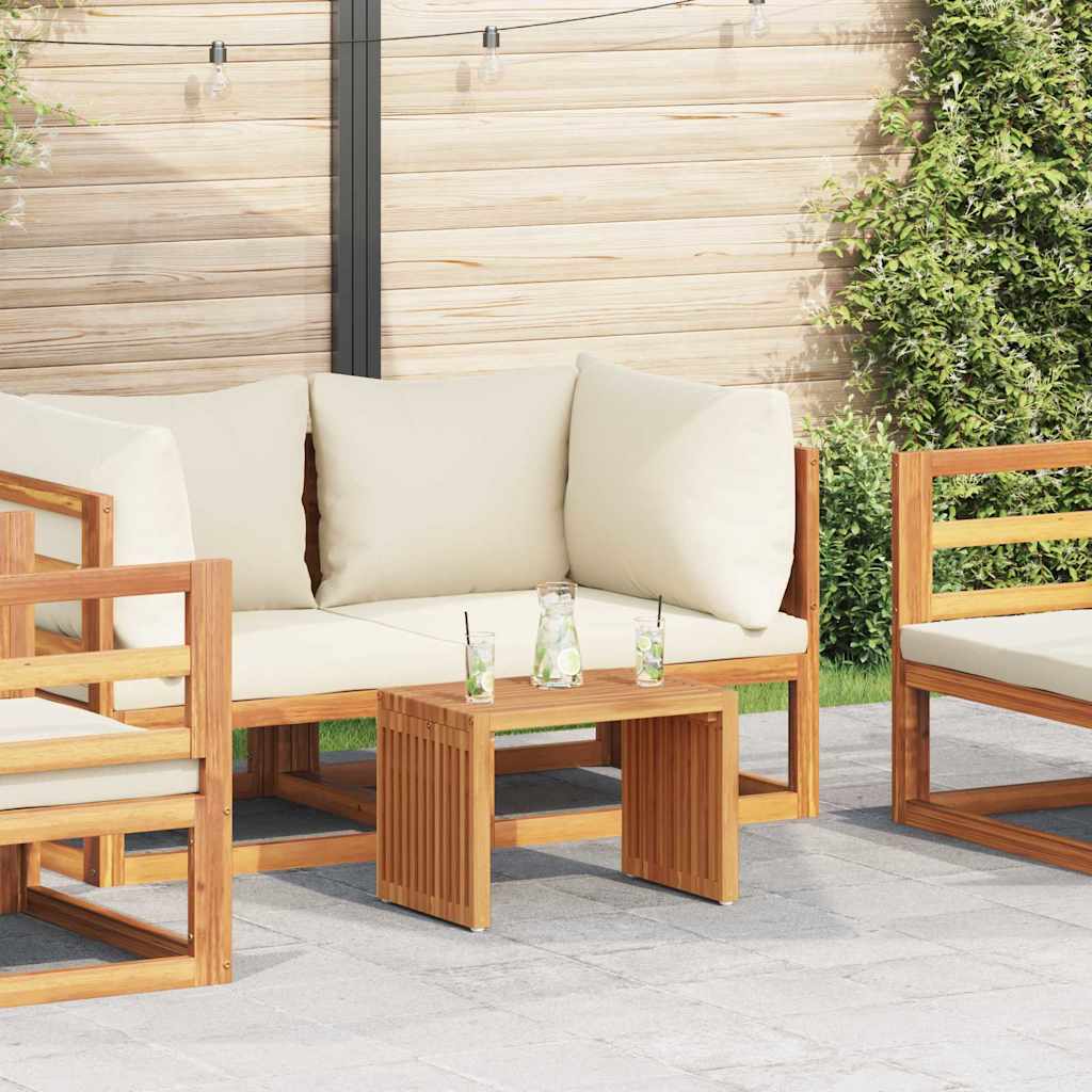 vidaXL Πλευρικό Τραπέζι Κήπου Καφέ 50 x 32,5 x 35 εκ Στερεό Ξύλο Τίκ