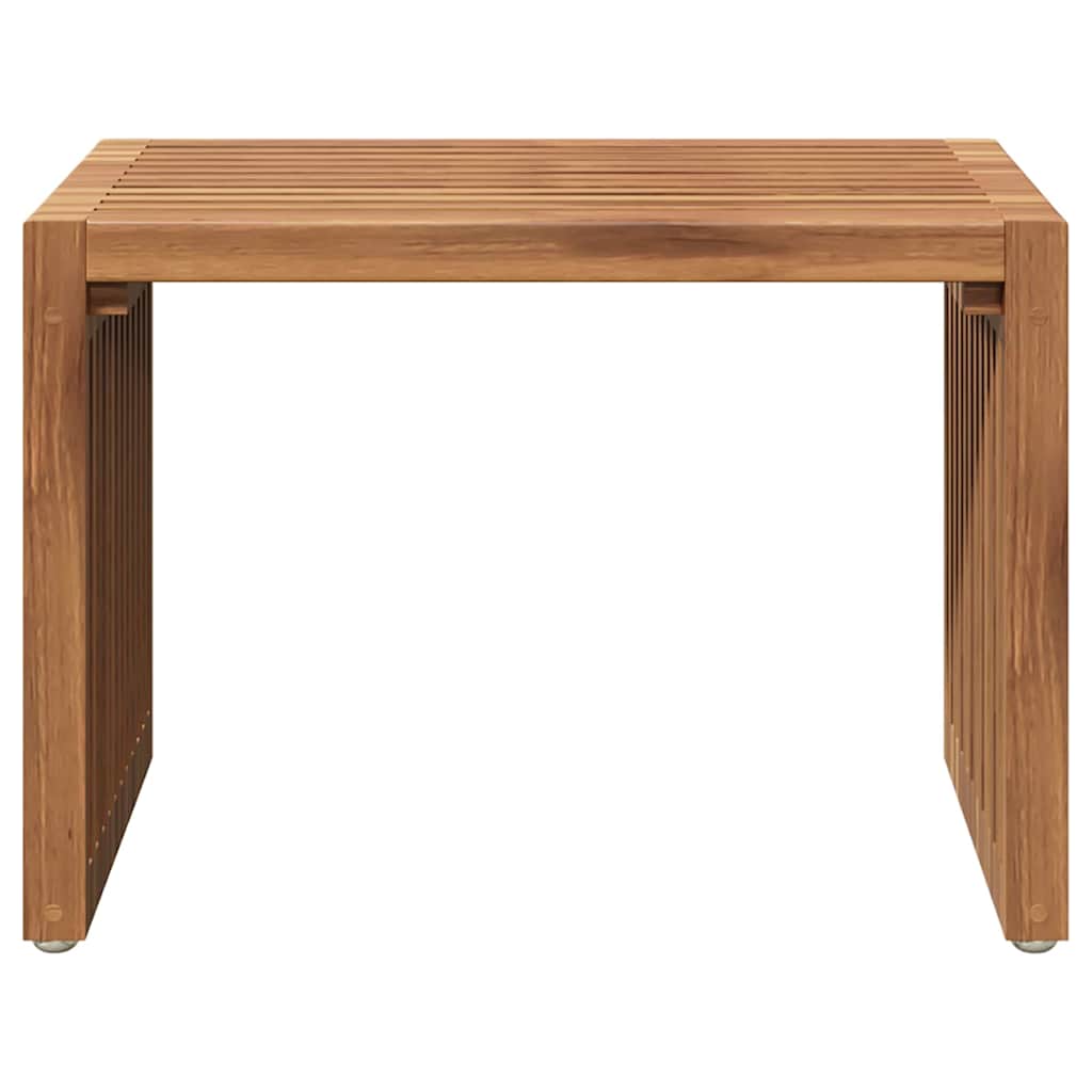 vidaXL Πλευρικό Τραπέζι Κήπου Καφέ 50 x 32,5 x 35 εκ Στερεό Ξύλο Τίκ