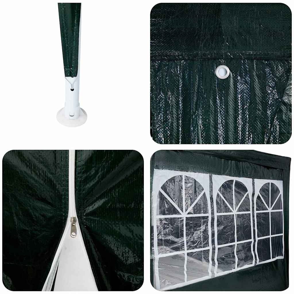 vidaXL Σκηνή Πάρτι με 12 Πλευρές Πράσινη 8x4 μ PE