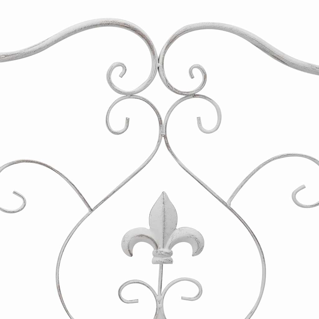 vidaXL Παγκάκι κήπου Λευκό 104 x 54 x 93εκ Ατσάλι