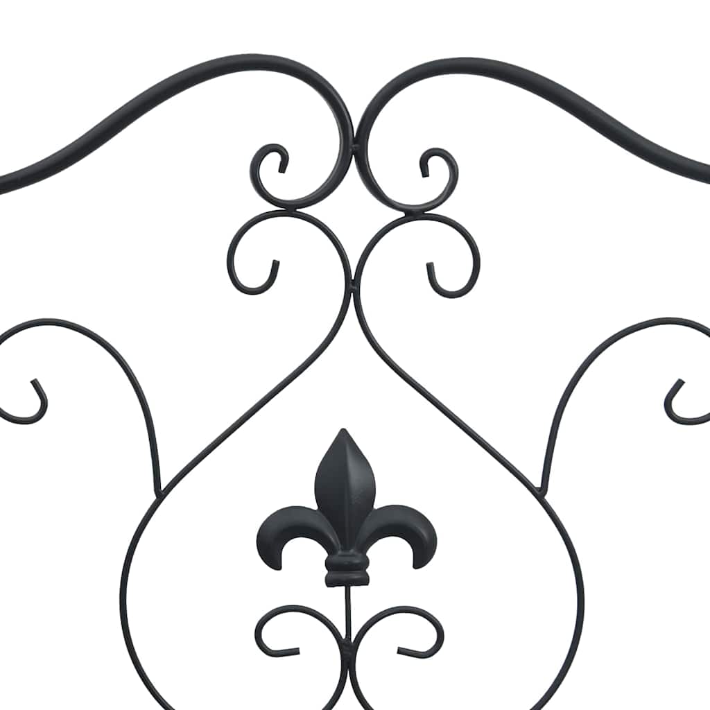 vidaXL Παγκάκι κήπου Μαύρο 104 x 54 x 93εκ Ατσάλι