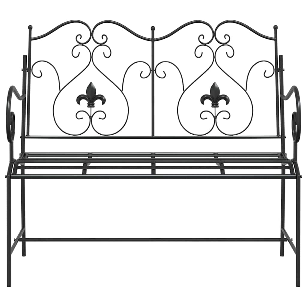 vidaXL Παγκάκι κήπου Μαύρο 104 x 54 x 93εκ Ατσάλι