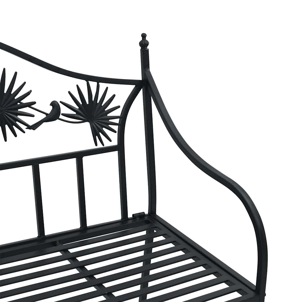 vidaXL Παγκάκι κήπου Μαύρο 104 x 54 x 93εκ Ατσάλι