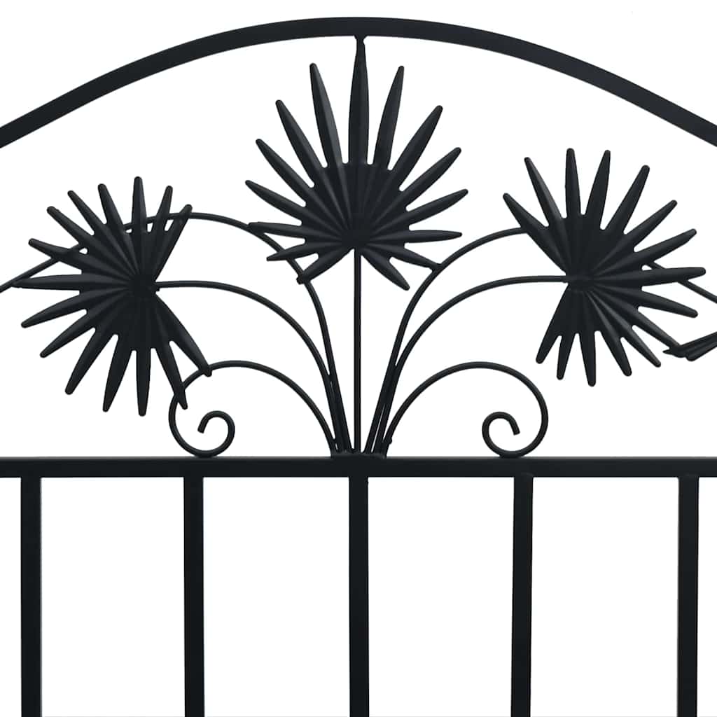 vidaXL Παγκάκι κήπου Μαύρο 104 x 54 x 93εκ Ατσάλι