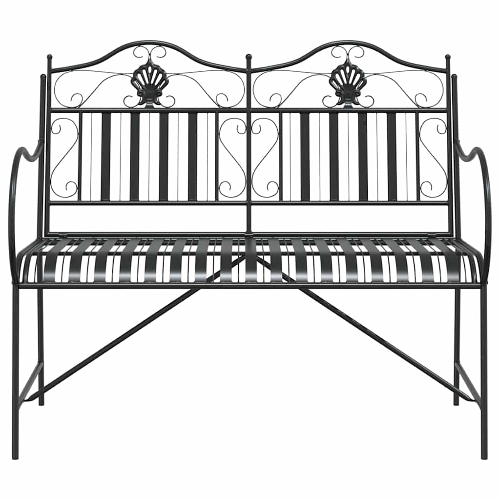 vidaXL Παγκάκι κήπου Μαύρο 104 x 54 x 93εκ Ατσάλι