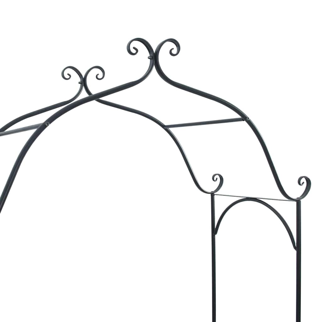 vidaXL Παγκάκι κήπου με μαξιλάρι Μαύρο 104 x 54 x 93εκ Ατσάλι