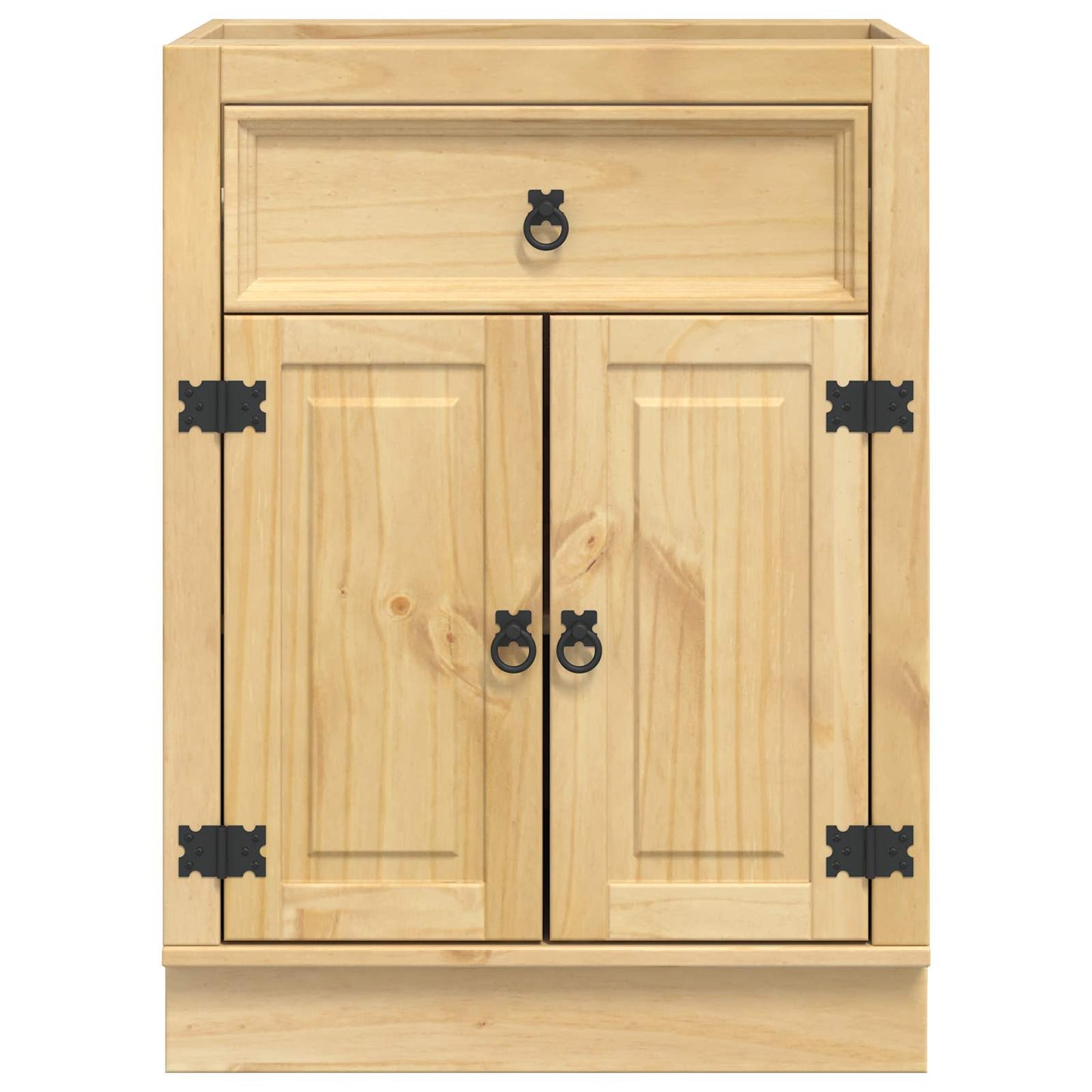 vidaXL Ντουλαπιού με ράφι Μέλι 60 x 46 x 81,5 εκ Στερεά ξυλεία πεύκου