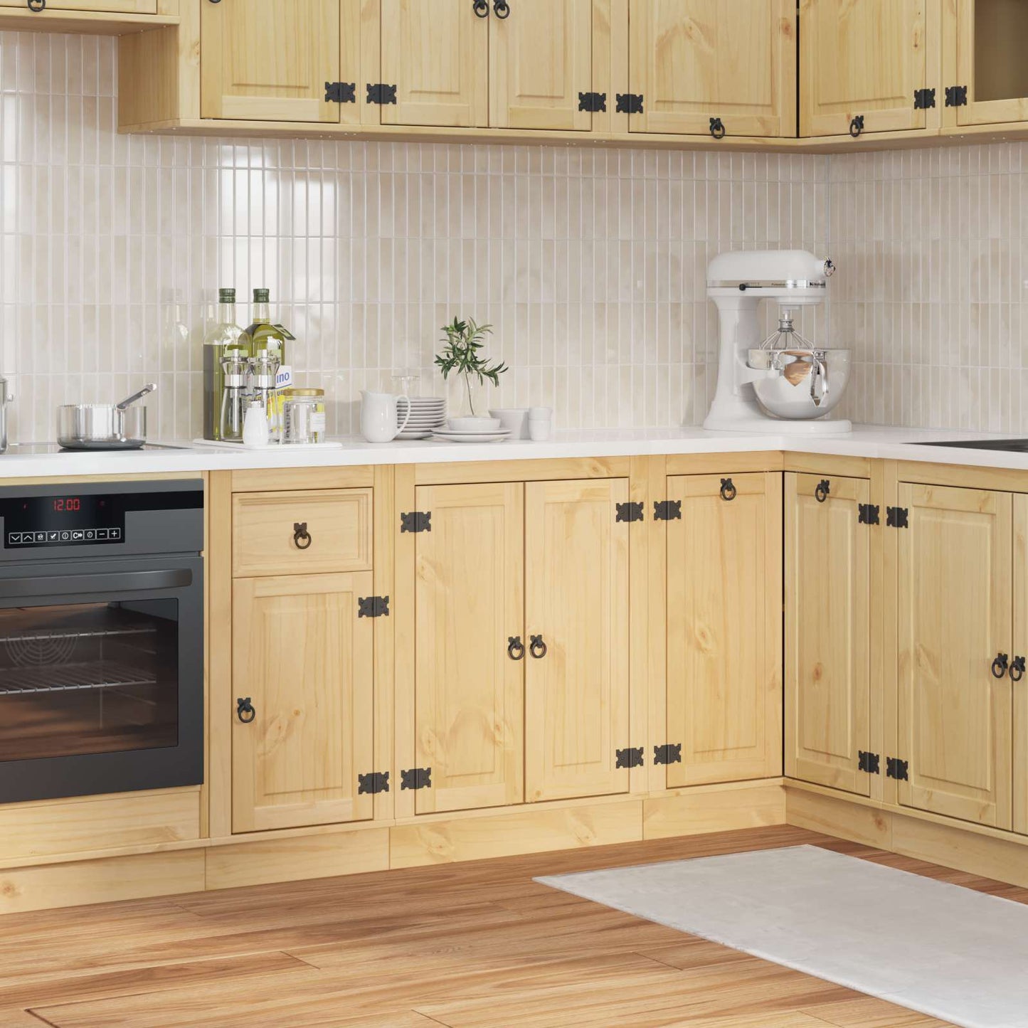 vidaXL Ντουλαπιού με ράφι Μέλι 60 x 46 x 81,5 εκ Στερεά ξυλεία πεύκου