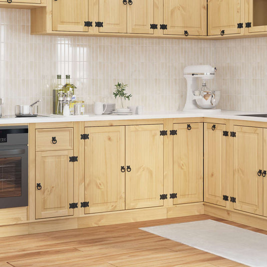 vidaXL Ντουλαπιού με ράφι Μέλι 80 x 46 x 81,5 εκ Στερεά ξυλεία πεύκου