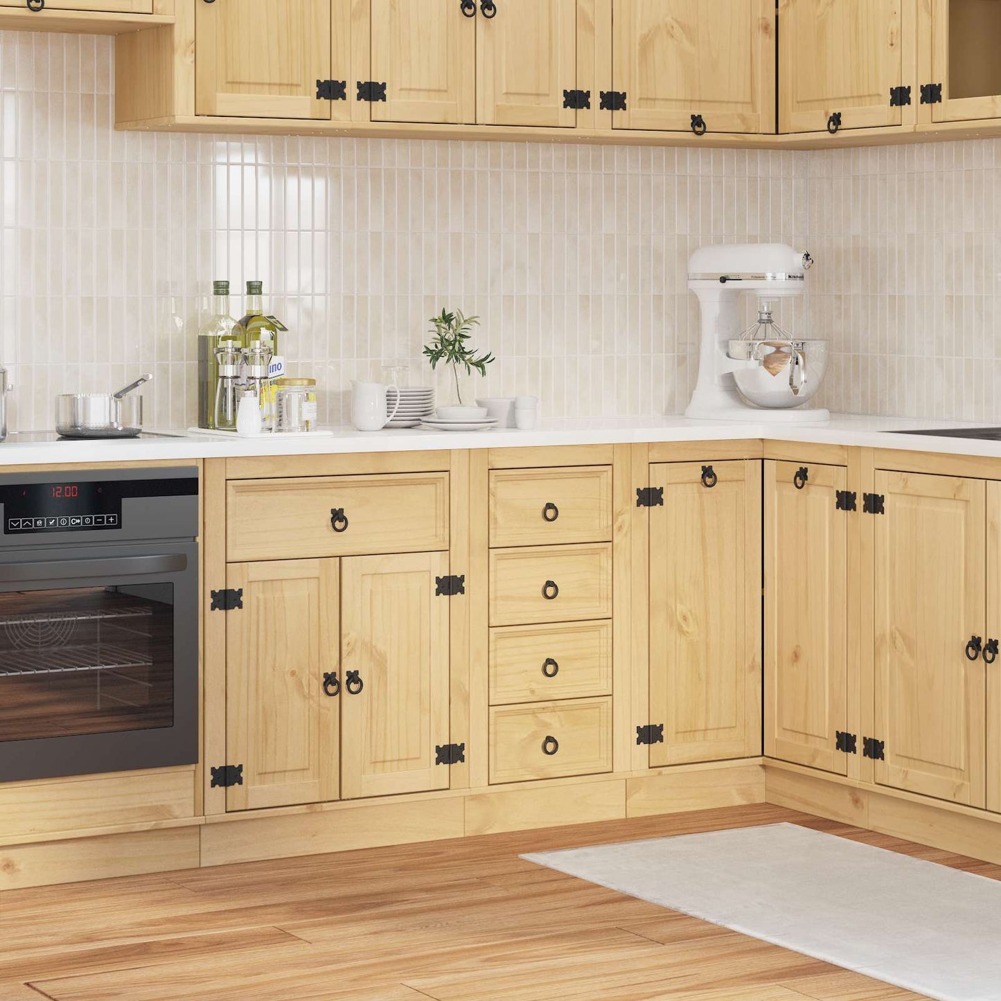 vidaXL Ντουλαπιού Μέλι 40 x 46 x 81,5 εκ Στερεά ξυλεία πεύκου