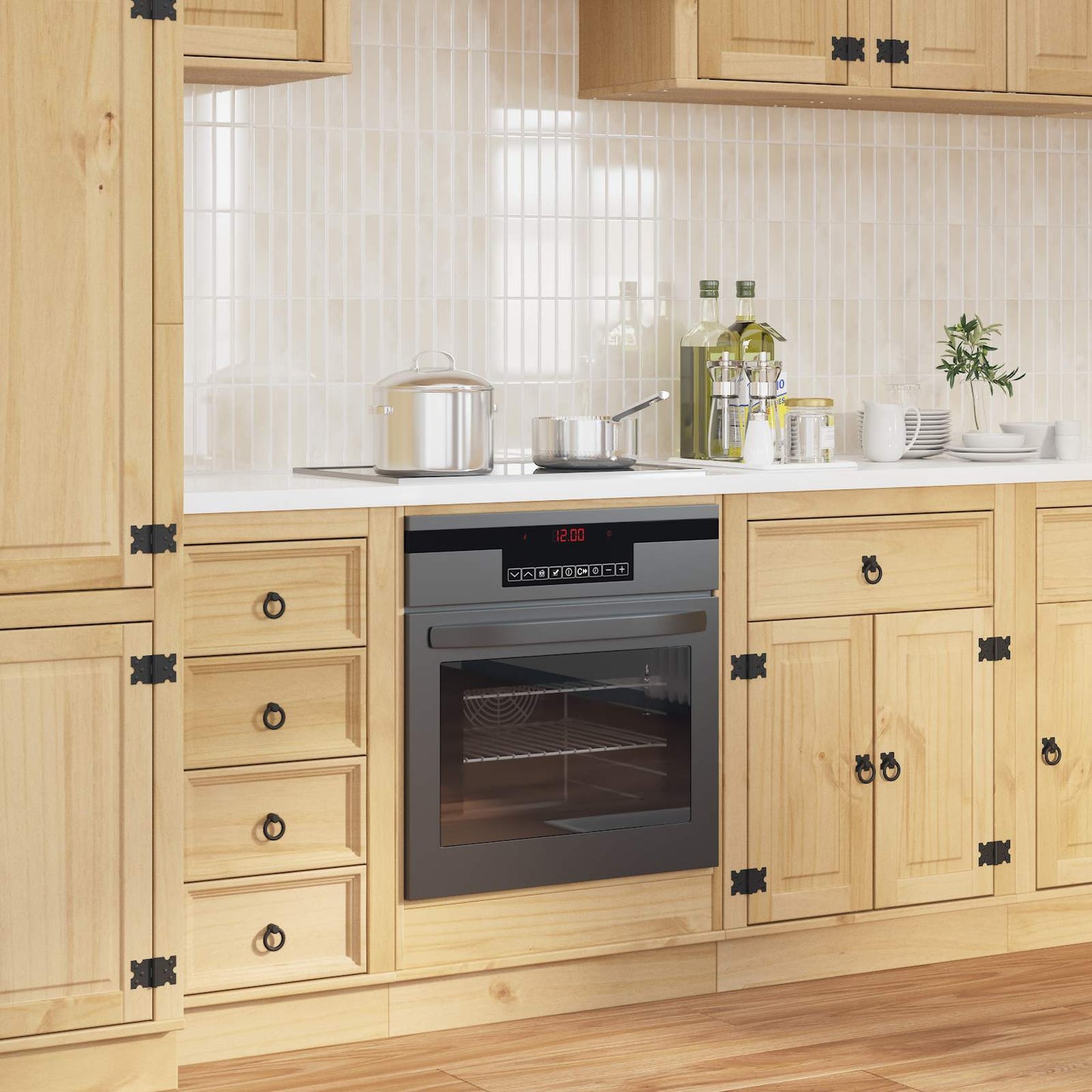 vidaXL Ντουλαπιού Μέλι 60 x 46 x 81,5 εκ Στερεά ξυλεία πεύκου