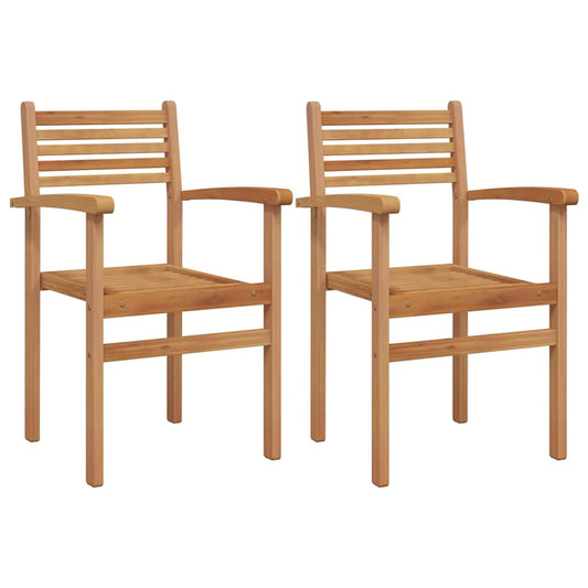 vidaXL Καρέκλα 2 pcs Καφέ 56 x 55 x 90.5 εκ Στερεό Ξύλο Τίκ