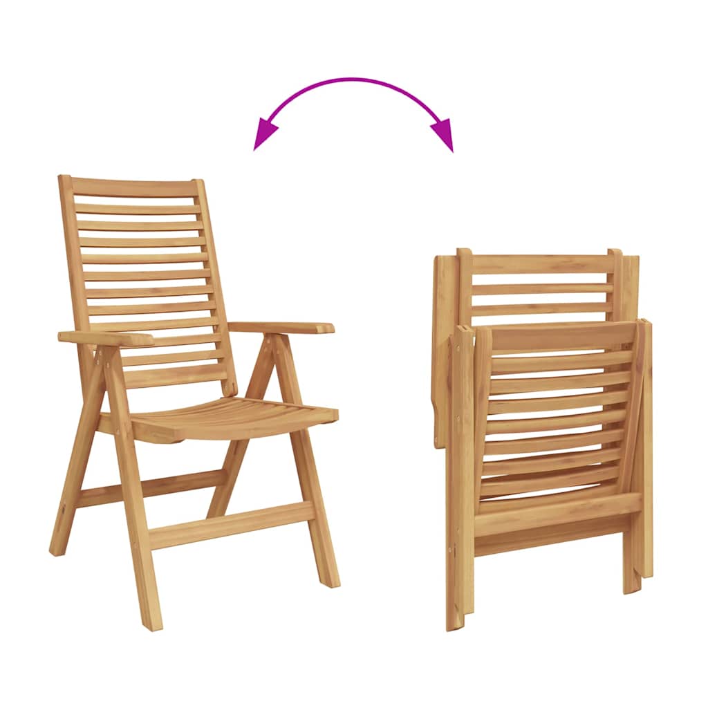 vidaXL Καρέκλα 2 pcs Καφέ 64.5 x 52 x 108 εκ. Στερεό Ξύλο Τίκ