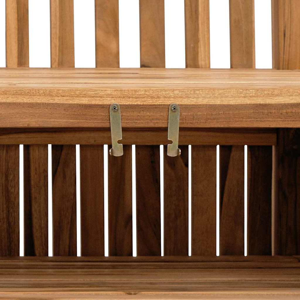 vidaXL Πάγκος Αποθήκευσης Κήπου Καφέ 180 x 60 x 90 εκ Μασίφ ξύλο teak